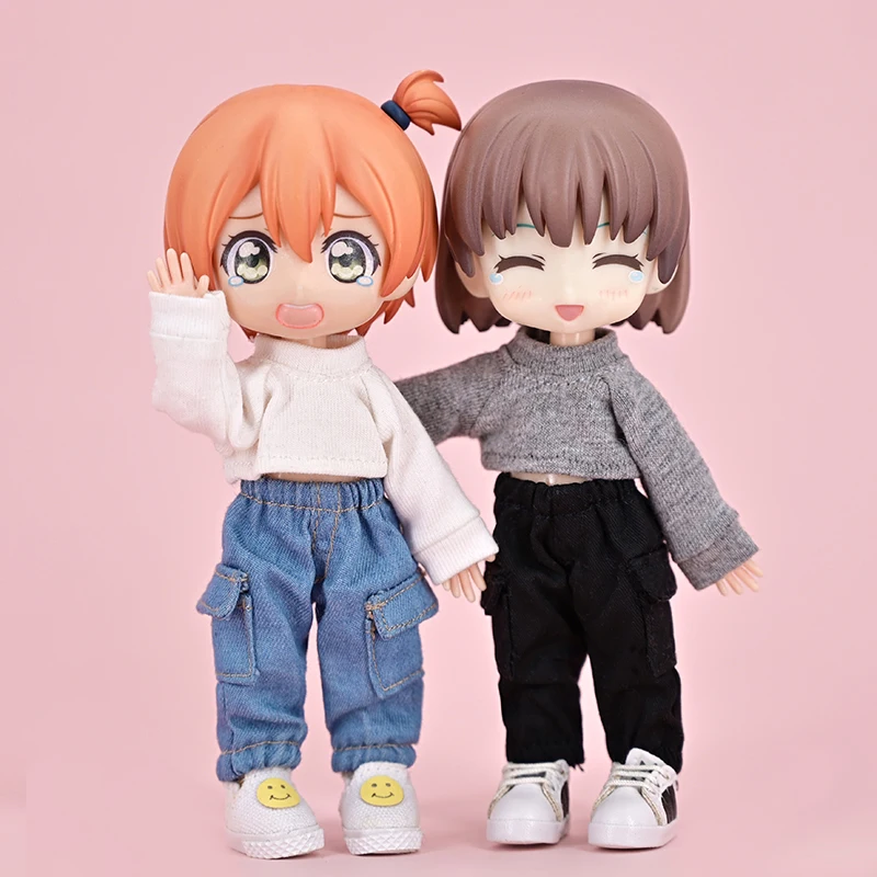 Ob11 인형 옷 짧은 패션 티셔츠 까마귀 1/12 BJD Obitsu P9 P10 YMY UFDOLL GSC ToP에 적합