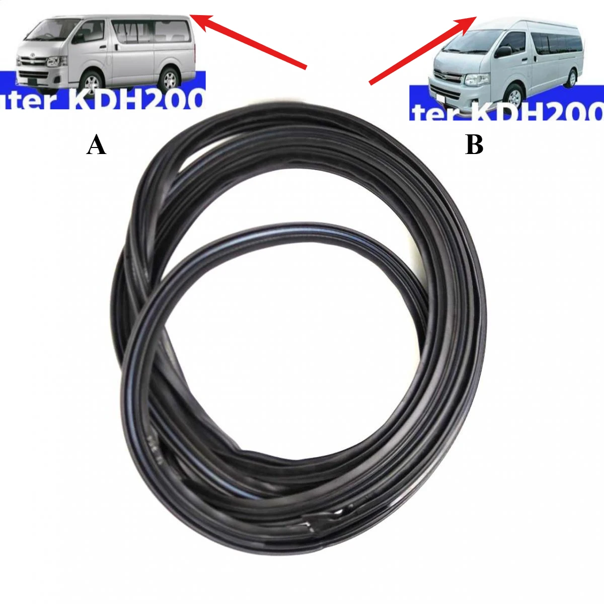

Резиновый уплотнитель задней двери для Hiace 2005-2016, верхняя модель крыши 67881-26100, уплотнитель для плоской крыши 67881-26070