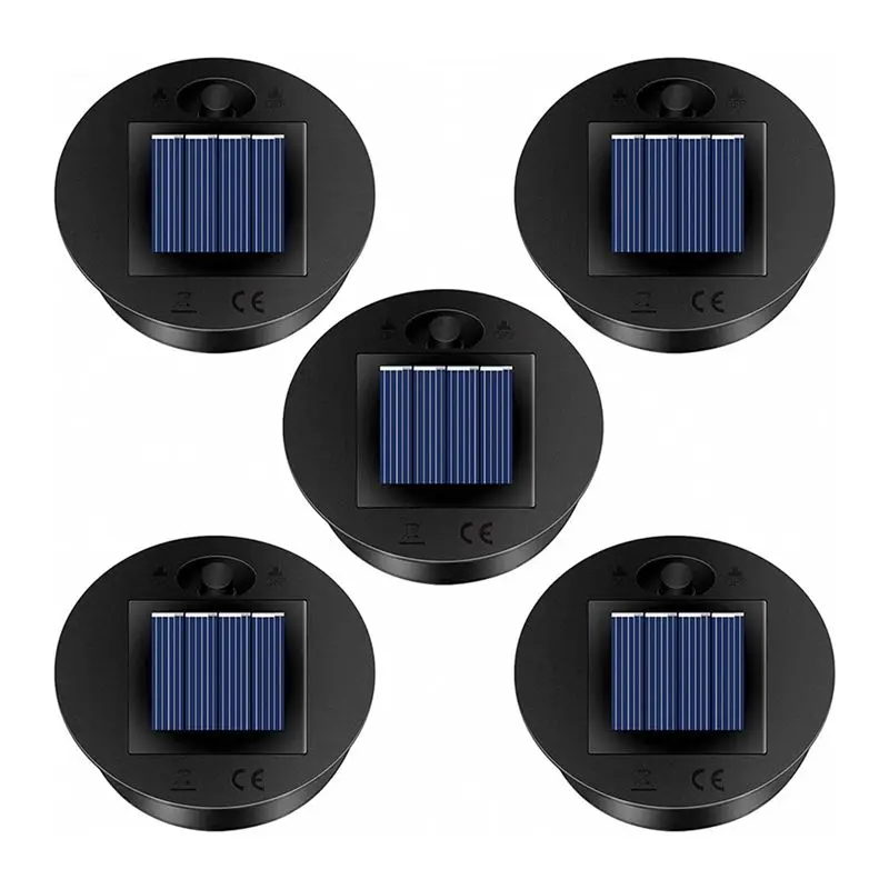 ABRE-10 Pack Replacement Solar Light Parts(Top Size 2.76 Inches, Bottom Size 2.36 Inches),7 Lumens Warm White LED Waterproof