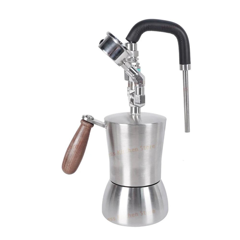 Portable Milk Steamer Frother Stainless Steel Coffee Milk Extractor Outdoors Coffee Equipment