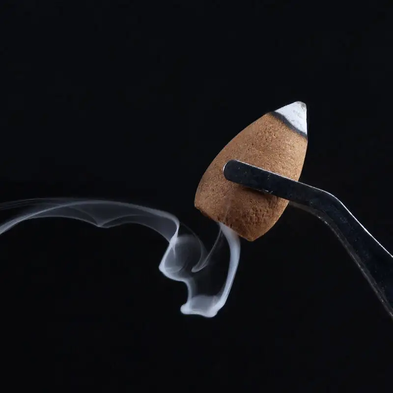 200g Sandalwood Backflow Incense Cone Household Office Tea House Invigorating Spirit Soothing Mind Purifying Air Pray Blessings