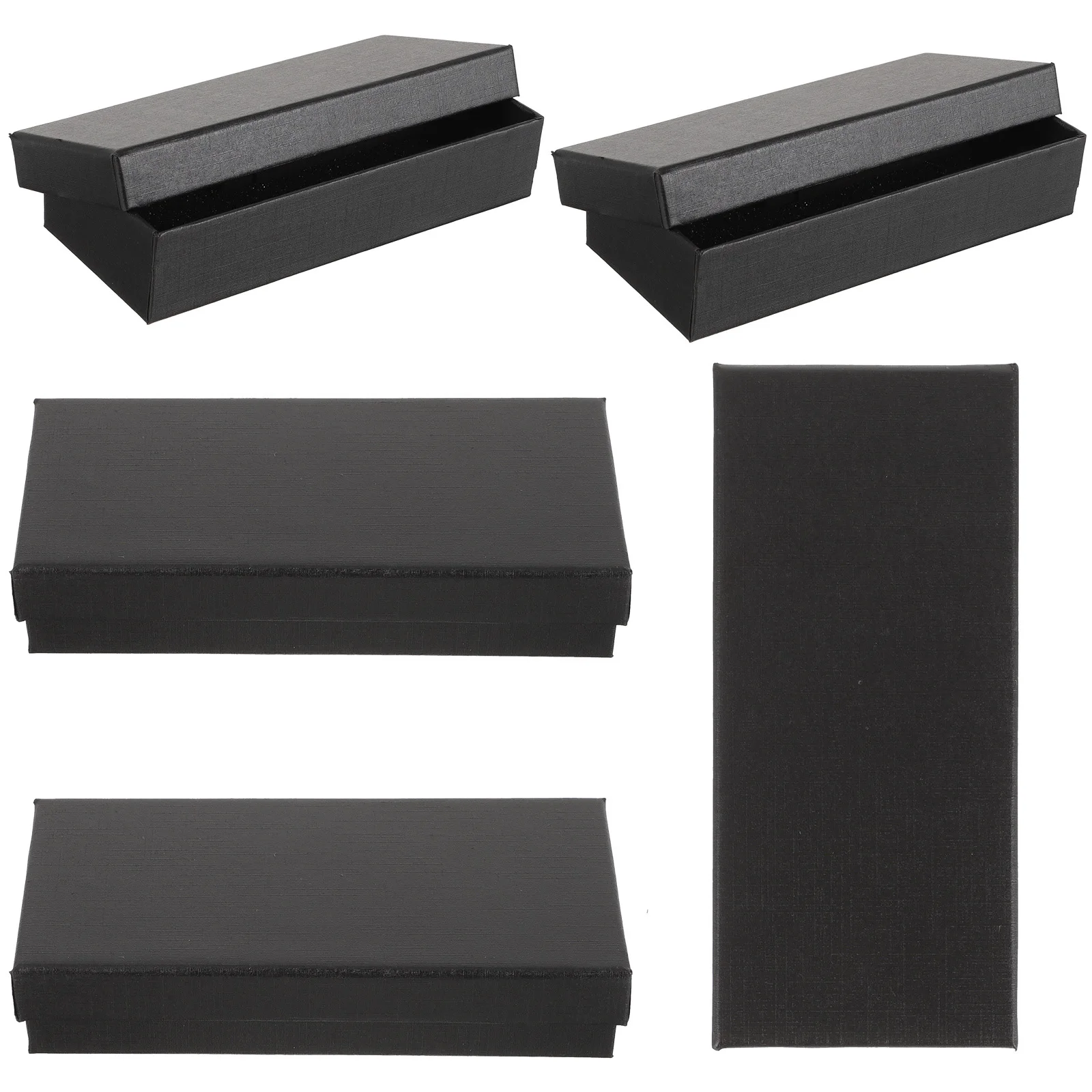 

5pcs Portable Watch Box Paper Gift Case with Sponge Rectangle Storage Holder for Jewelry Single Watch Packaging NEW 2024