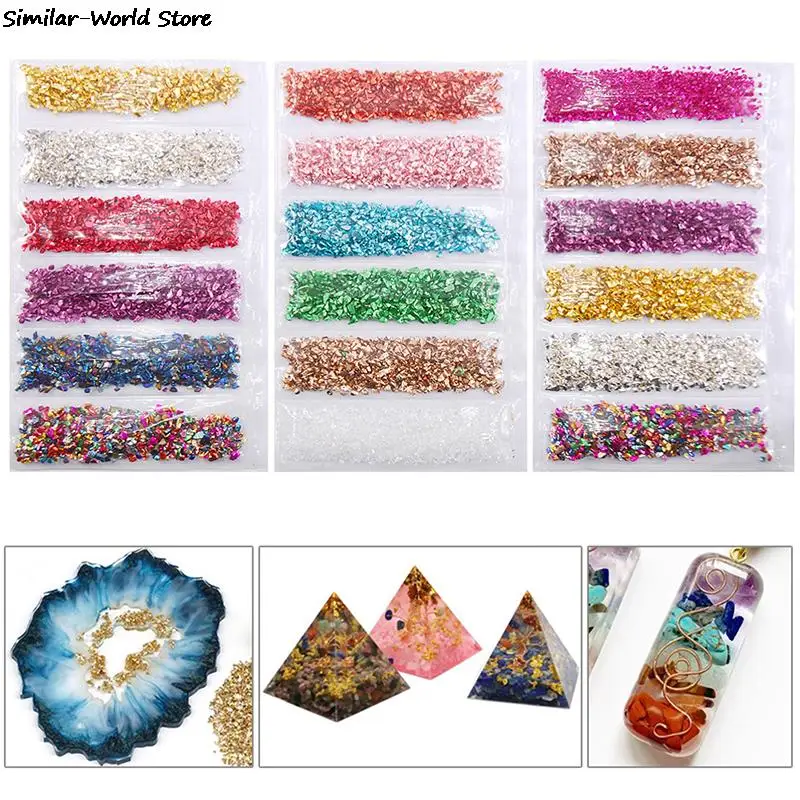 

DIY Crafts Nail Art Decorations Broken Glass Stones Crystal UV Epoxy Resin Filler Jewelry Making Fillings