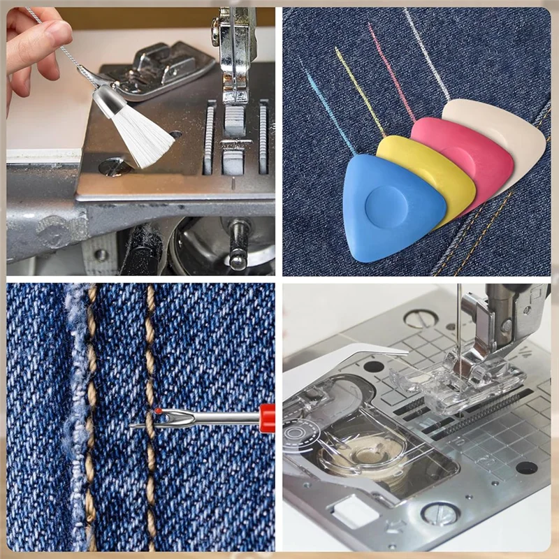 A91P Sewing Machine Cleaning & Repair Tool Kit For Easy Thread Picking Clean Up Crevice Dust.