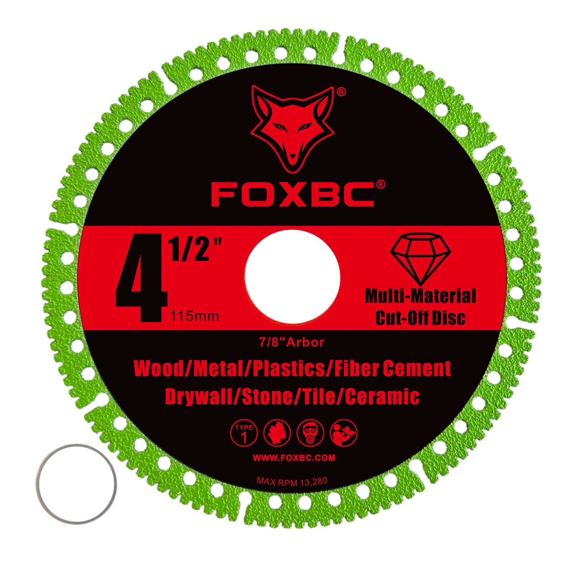 FOXBC 3PCS 115mm Disco diamantato indistruttibile per smerigliatrice angolare Lama da taglio multifunzionale per piastrelle in metallo, pietra, legno