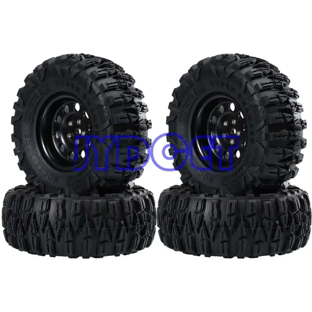 

2.2" Metal Beadlock Wheel Rims Hub & 120MM Tires for SCX10 RR10 90053 AX10 1/10 RC Crawler Axial Wraith TRX4 90056