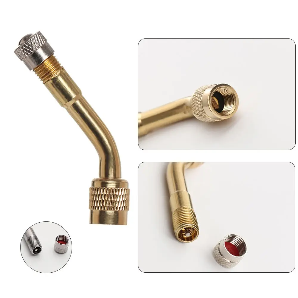 1 pc 45/90/135 Degree Angle Brass Air Tyre Valve Stem with Extension Adapter for Car Truck Motorcycle Cycling Valve Adapter