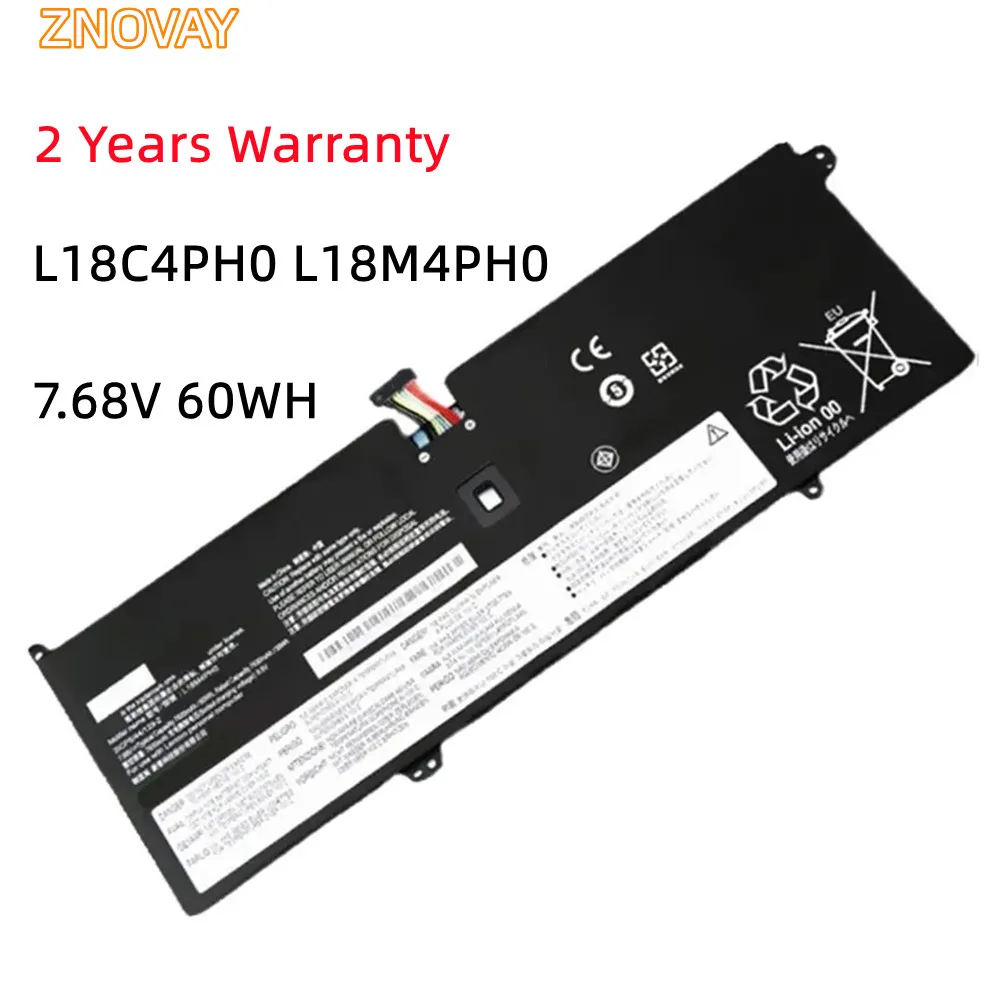 ZNOVAY L18M4PH0 L18C4PH0 Laptop Battery For Lenovo Yoga C940 C940-14IIL 81Q9 Series 5B10T11585 5B10W67374 5B10T11586 7.68V 60Wh