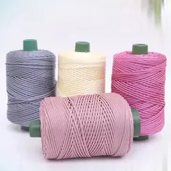 3mm Crochet Yarn Ice Rope Thread for Hand Knitting Bag Hat Shoes Woven DIY Hook Cushion Knitting Material Sewing Accessories
