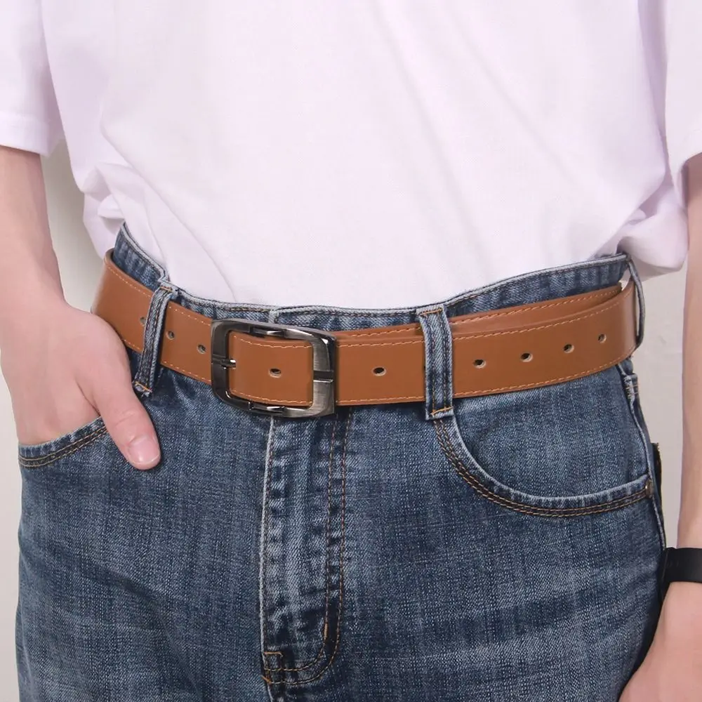 حزام جلد متعدد الاستخدامات عصري للرجال ، حزام خصر ، علامة تجارية فاخرة ، حزام مشبك دبوس