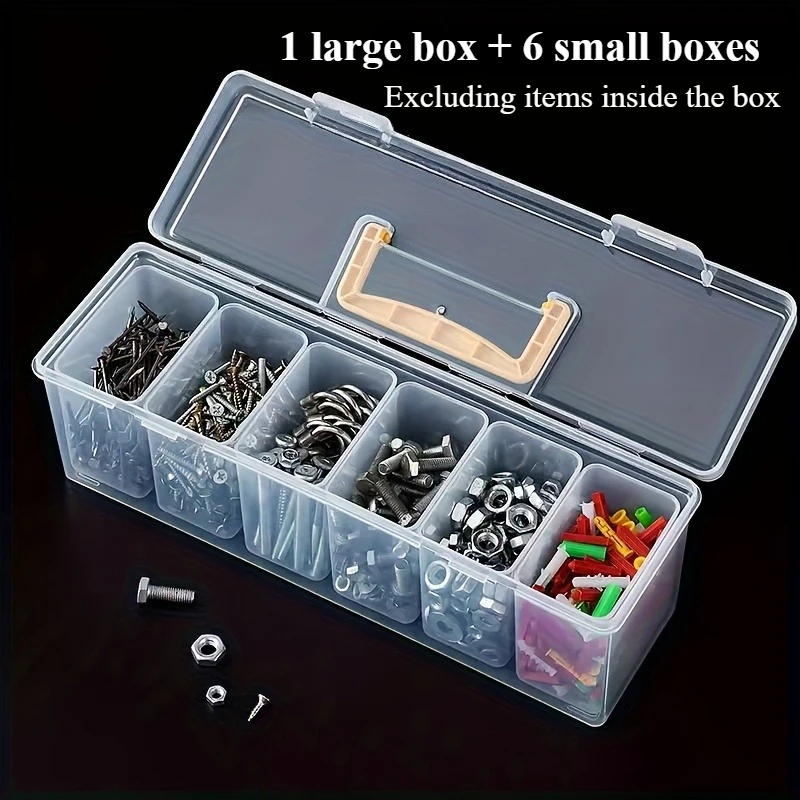 1/7 stuks gereedschapsonderdelen opbergdoos set multi-compartiment gereedschapsorganizer, sorteerdoos voor schroeven, sleutels, hardwareaccessoires en speelgoed