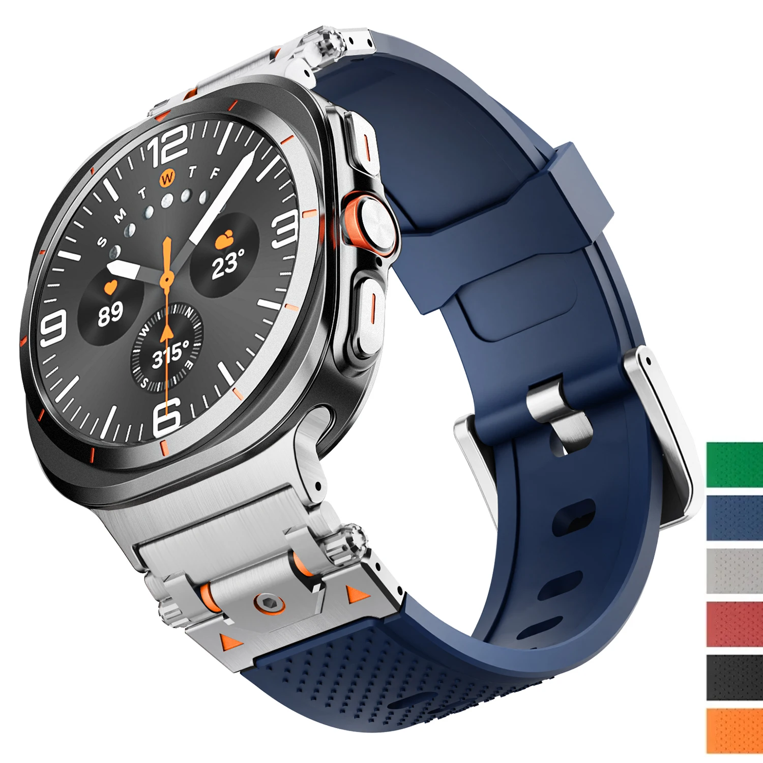 Rubber Band For Samsung Galaxy Watch Ultra 2025 Sports Men TPU Silicone Strap For Samsung Galaxy Ultra watch 7 47MM No Gaps Band