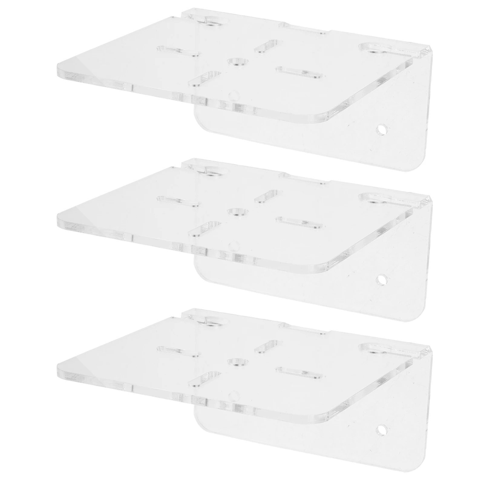 

3pcs Clear Acrylic Wall Mount Shelves for Camera Speaker Projector Monitor Small Floating Bracket Decor Stylish