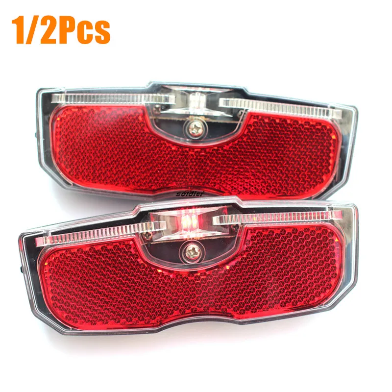 LED Mountain Bike Luggage Rack Light Waterproof Bicycle Rear Seat Reflective Taillight Night Ridding Safety Warning Reflector