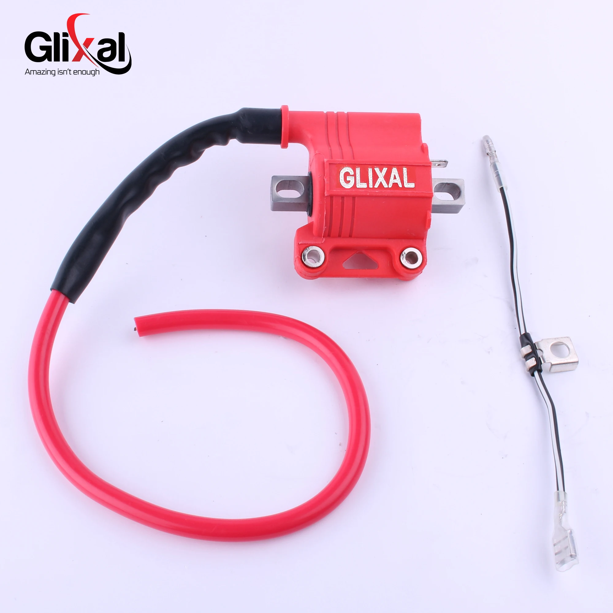 Glixal Universal Motorcycle High Performance Racing Ignition Coil for 2T 4T Motorcycle Scooter Dirt Bike ATV Go-Kart