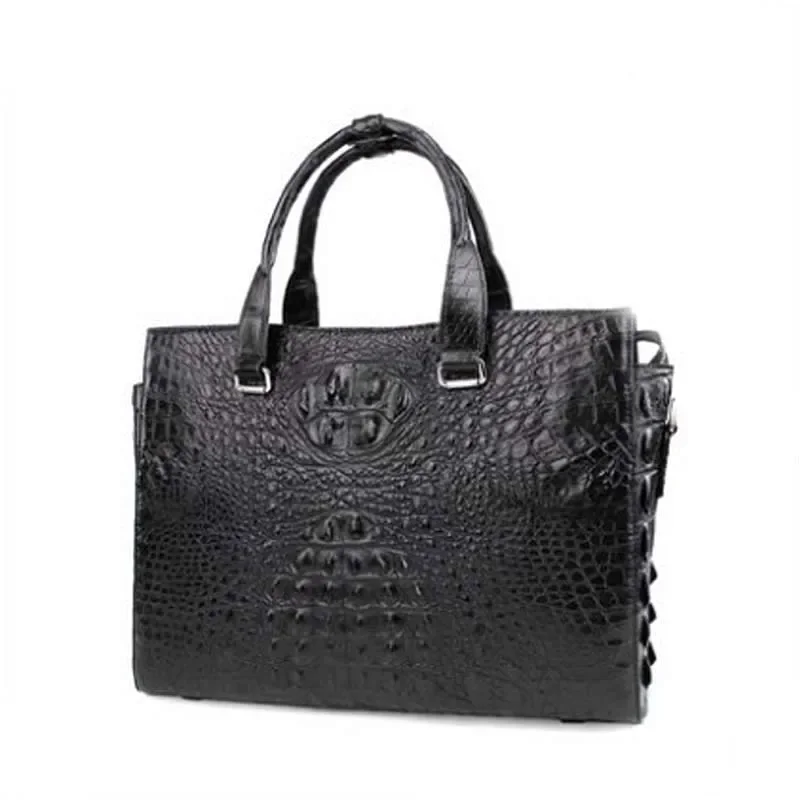 

pugete crocodile leather Man's bag business men bag large capacity computer bag genuine leather handbag