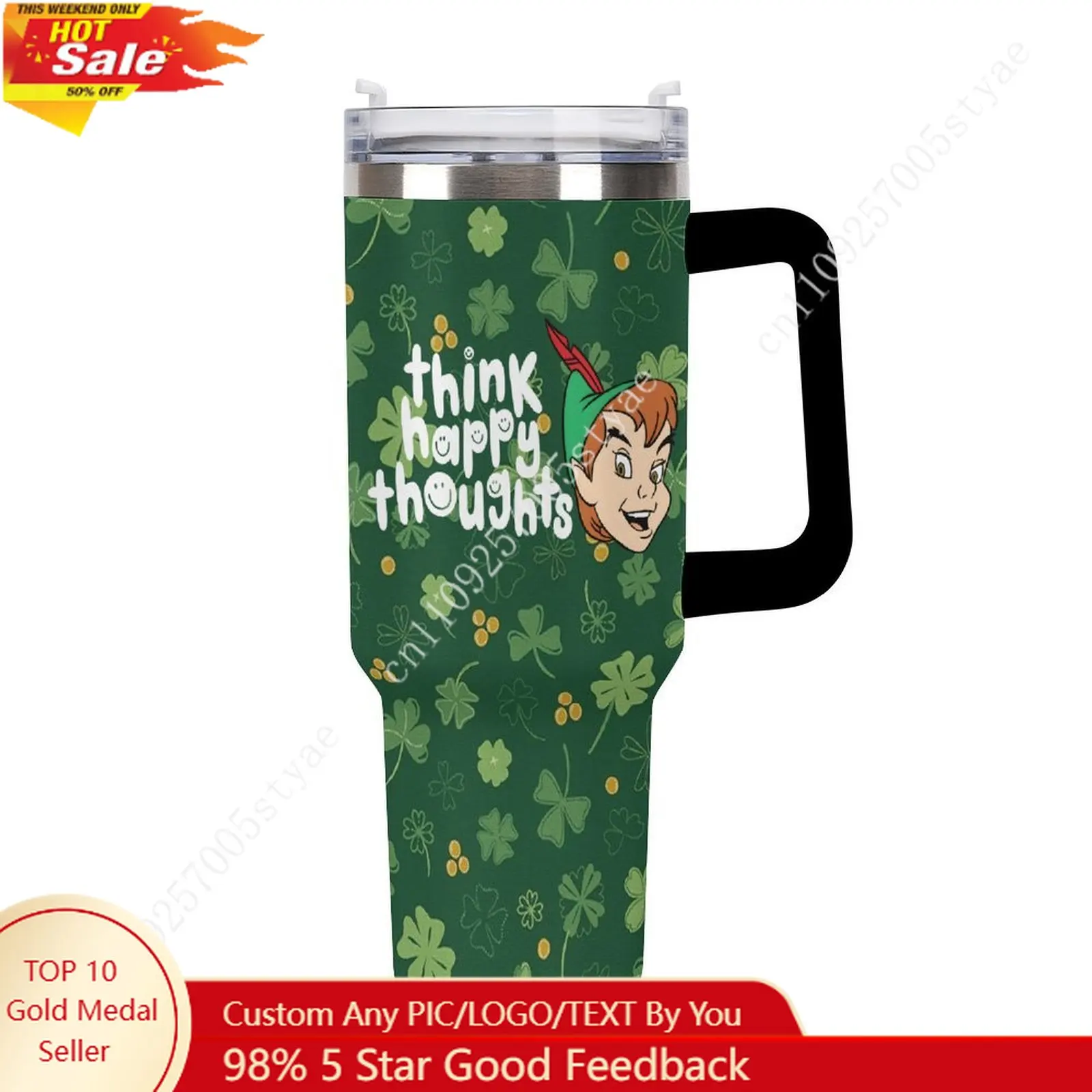

Peter Pan Insulated Water Bottle Disney Cartoon Custom Design Your Personal Text Images Car Cup Travel Water Bottle 40 Oz