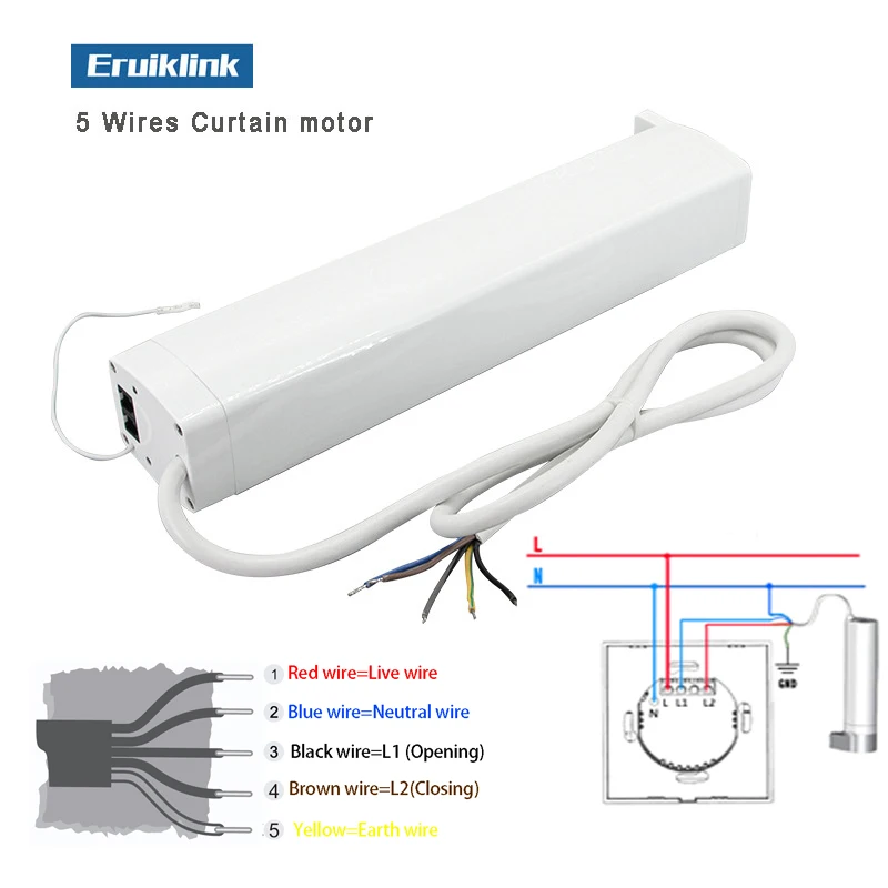 Imagem -02 - Tuya-controle Remoto Cortina Motor Fios Wi-fi Personalizado Super Silencioso Curtaintrack Sistema Automático Casa Inteligente Mais Recente