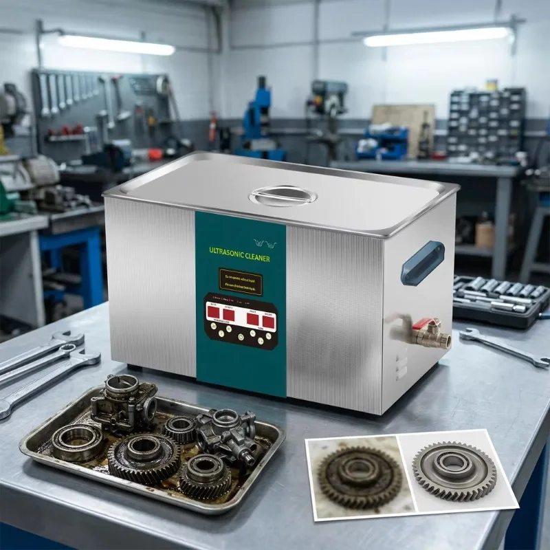 Manufacturer 22L Multi Frequency Ultrasonic Cleaner 40/80/120KHz 480W Digital Control Ultrasonic Parts Cleaner