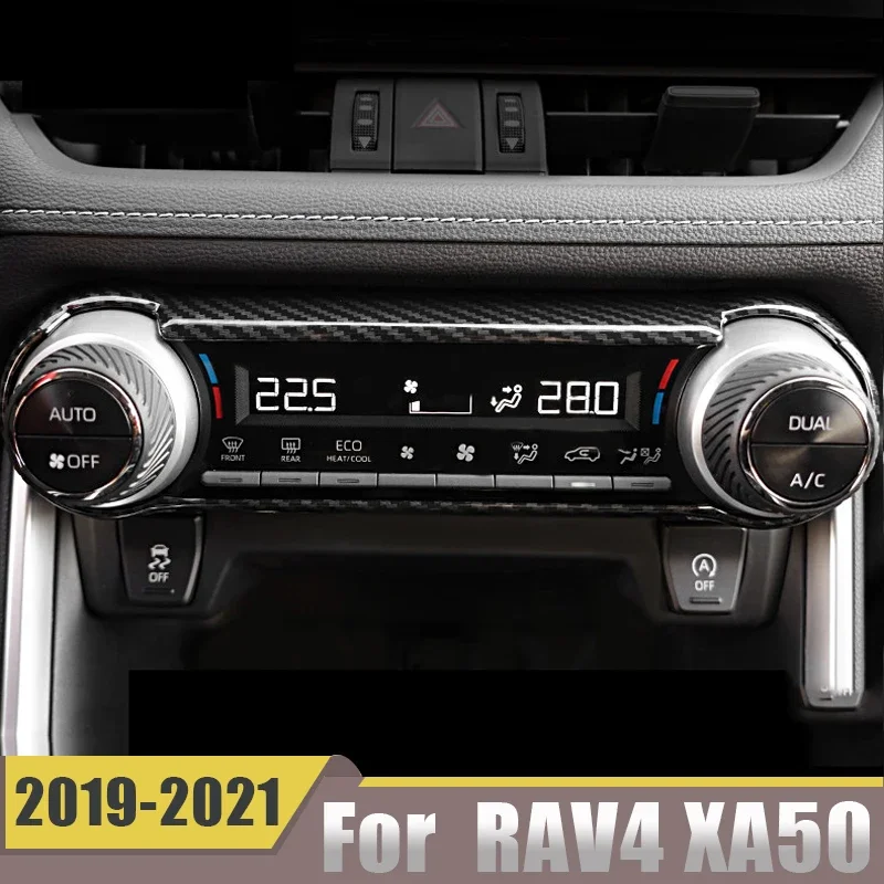 For Toyota RAV4 2019-2022 2023 2024 RAV 4 XA50 Car Air Conditioning Knob Climate Control Switch Speed Button Cover Accessories