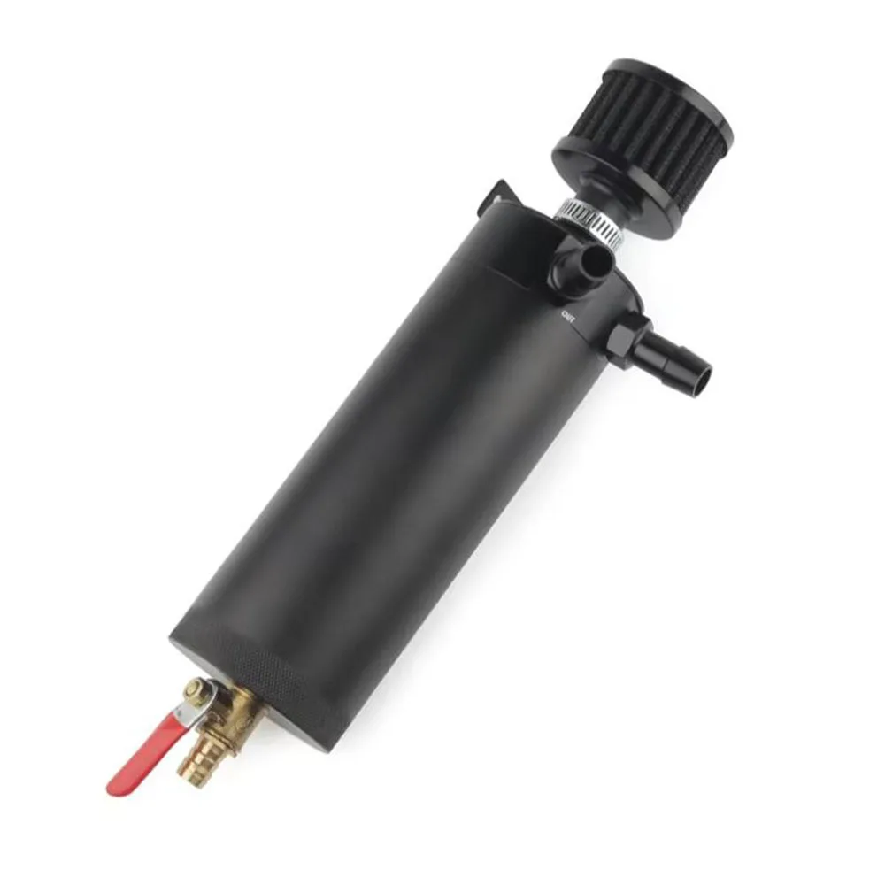

Car modified long two-hole oil breathable pot Exhaust gas recovery pot with air filter oil valve