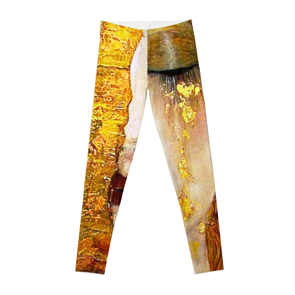 

Freya's Tears by Gustav Klimt (w/signature) Art Nouveau Symbolism Leggings sports shirts gym Womens Leggings