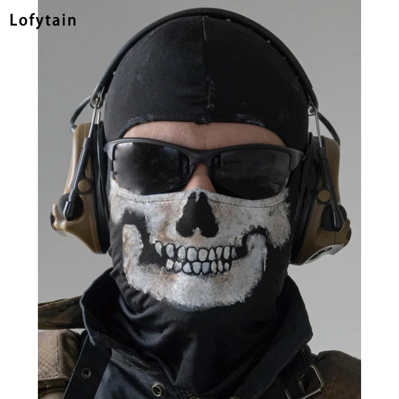 Lofytain Cod: Mw2 Ghost Skull Bivakmuts Ghost Simon Riley Face War Game Cosplay Masker Bescherming Schedelpatroon Bivakmuts Masker