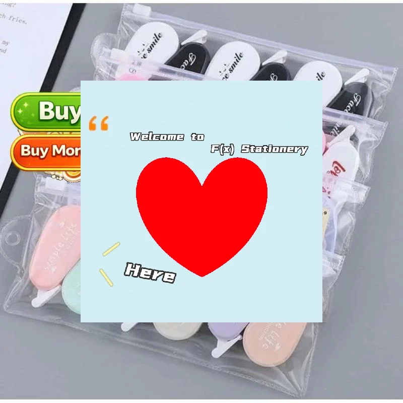 6Pcs Mini Correction Tapes Cute Pastel Colors Smooth Application Perfect For Students School Homework Office Daily Use-F(x)