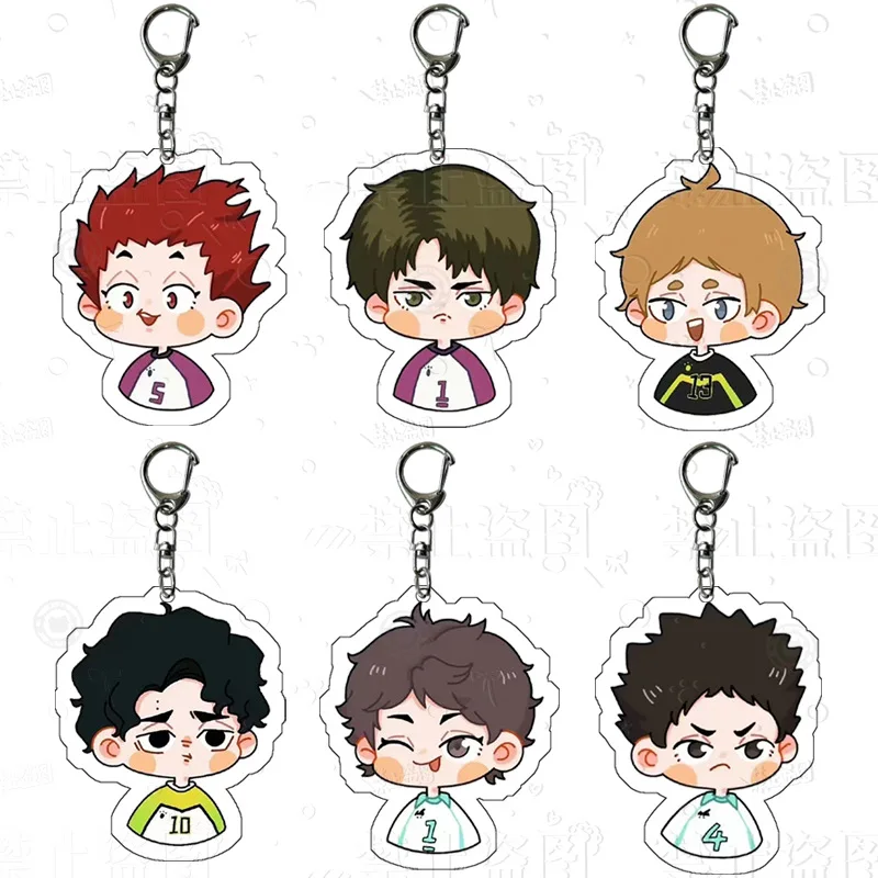 Haikyuu!! Acryl-Anime-Schlüsselanhänger: Ideales Geschenk für Mädchen, Taschenanhänger, Souvenir, Kreativer Schmuckanhänger