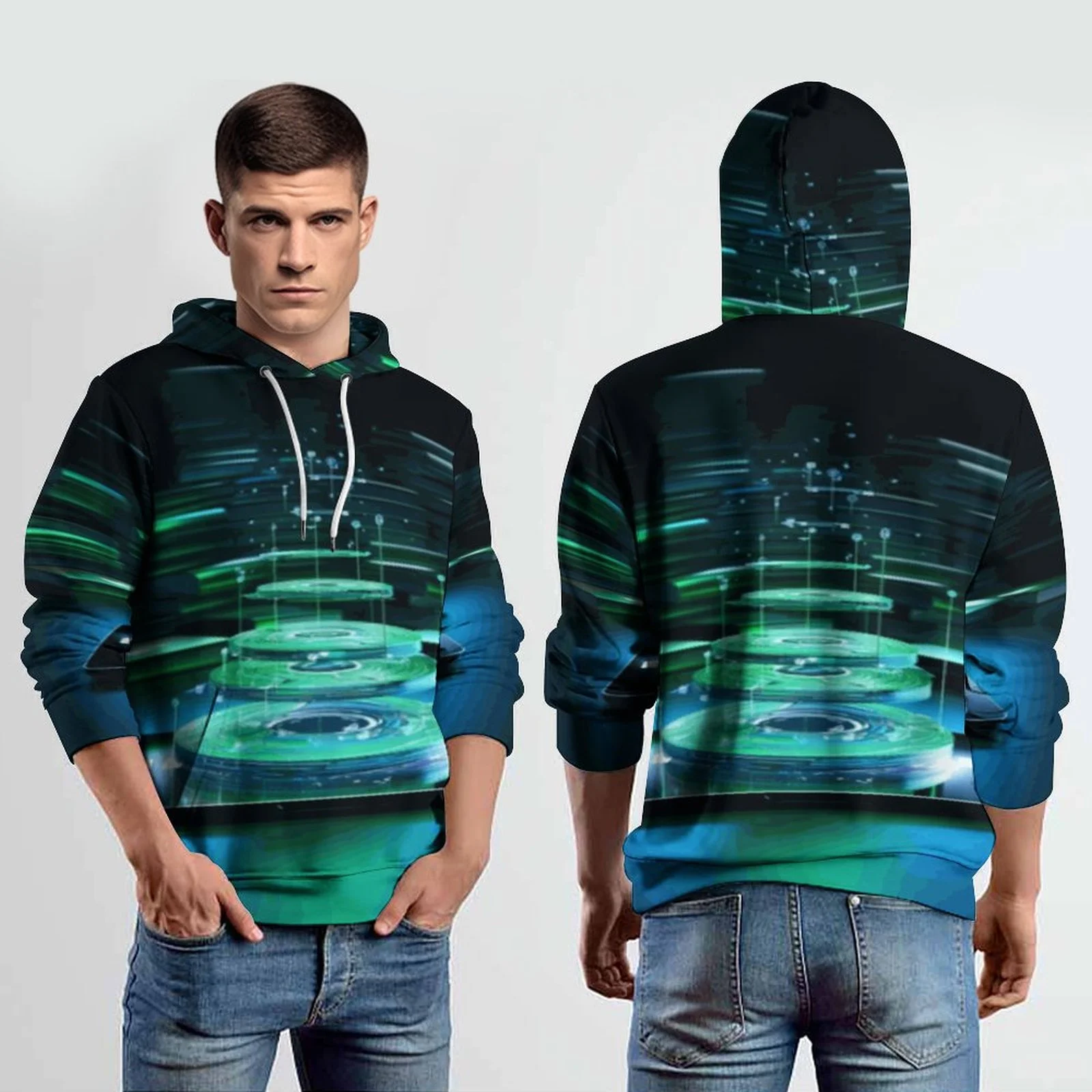 2023 men's hoodies, 3D personalized customization Hoodies, multiple printed hoodies, Autumn and Winter Fashion Casual Style