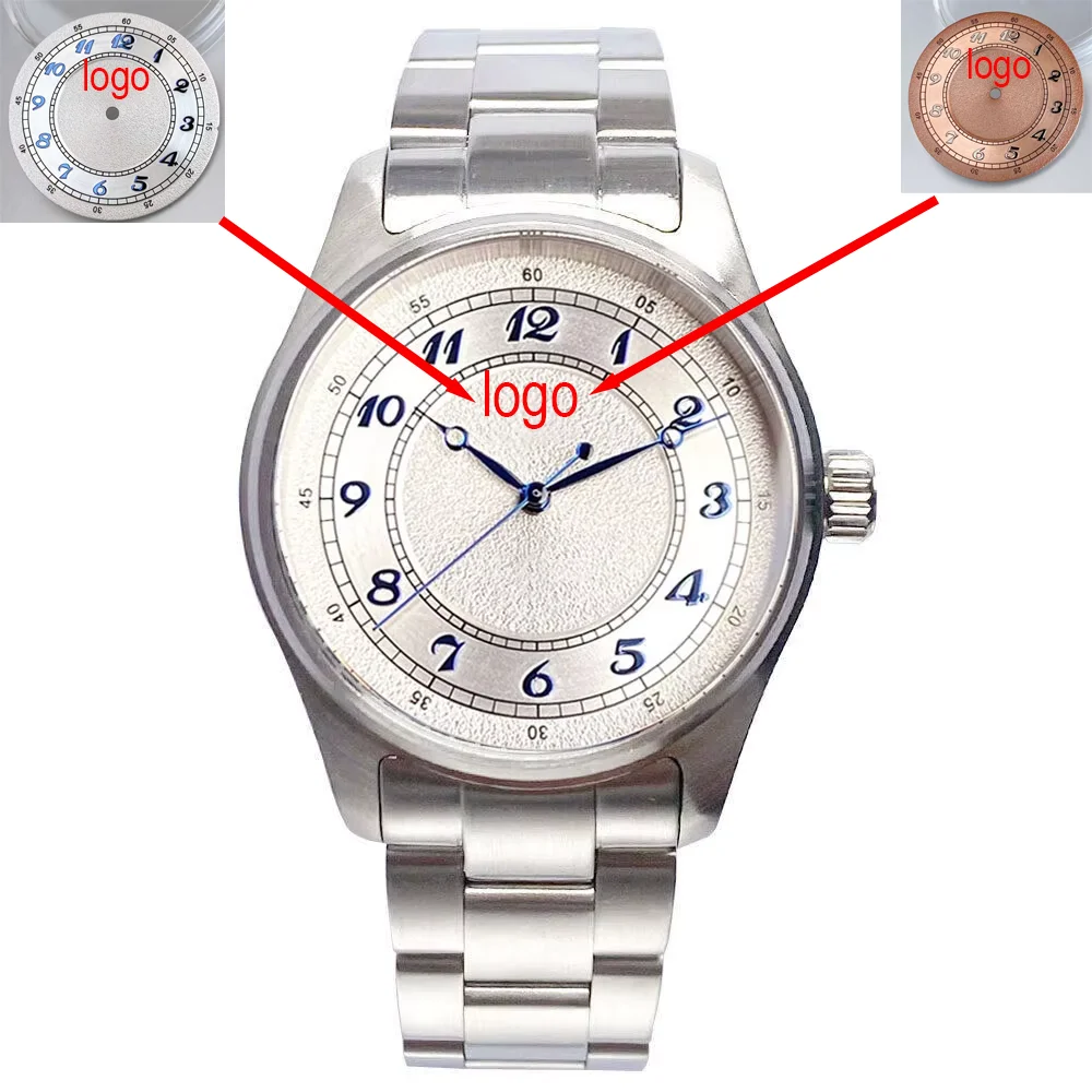 CustomTandorio 39 มม.สแตนเลสสตีลเงินSapphire Glass 200Mกันน้ําPilotนาฬิกาข้อมือญี่ปุ่นNH35/PT5000 AutomaticMenนาฬิกา