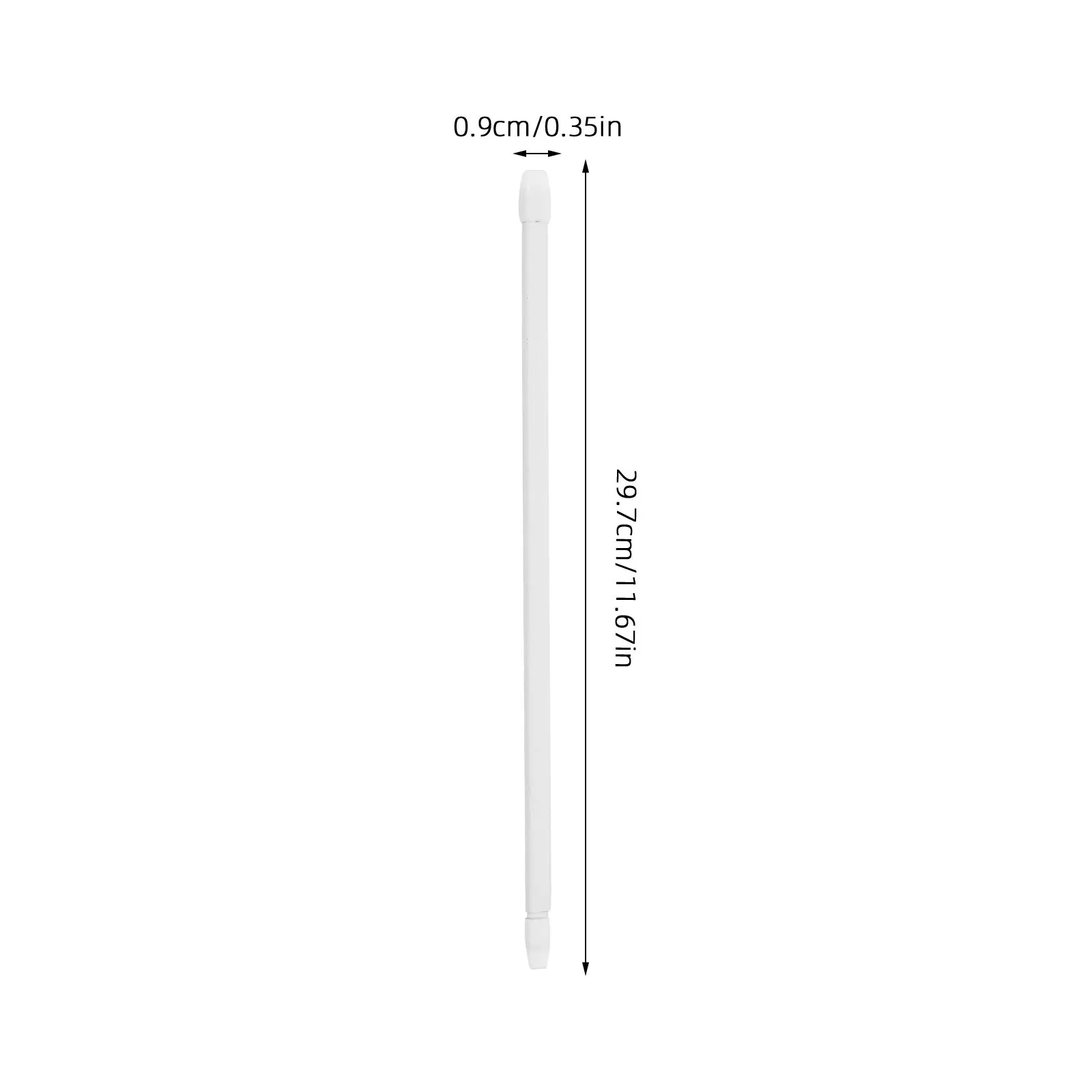 1Set Extendable Curtain Rod 30-50Cm Adjustable Non-Slip Shower Rail No Drill Installation for Bathroom Kitchen Bedroom Modern