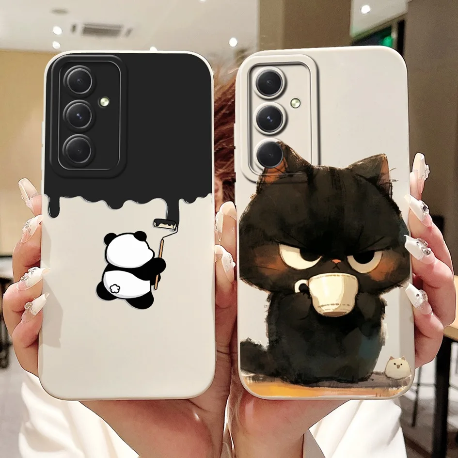 Case For Samsung Galaxy M55 Cover SM-M556B Cute Rabbit Cartoon Silicone Soft Matte Funda For Samsung M55s F55 C55 M 55 5G Bumper