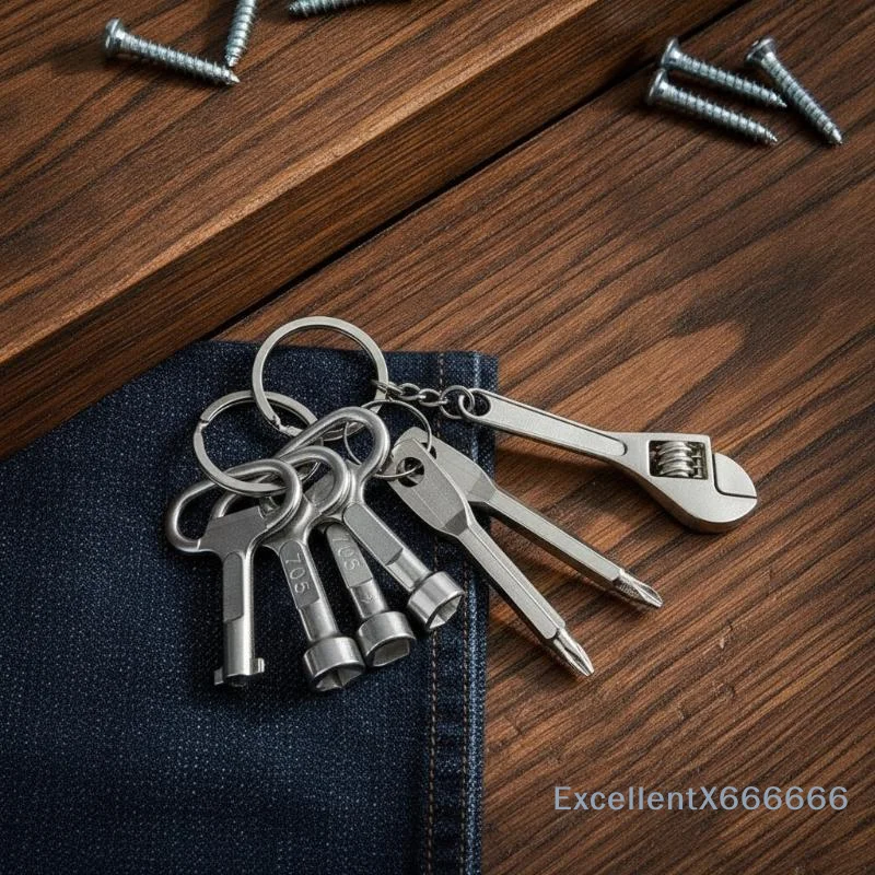 1/6Pcs Multiple Screwdriver Bits Pullover Screwdrivers Wrench Kits Keychain Home Repair Tools For Various Solutions