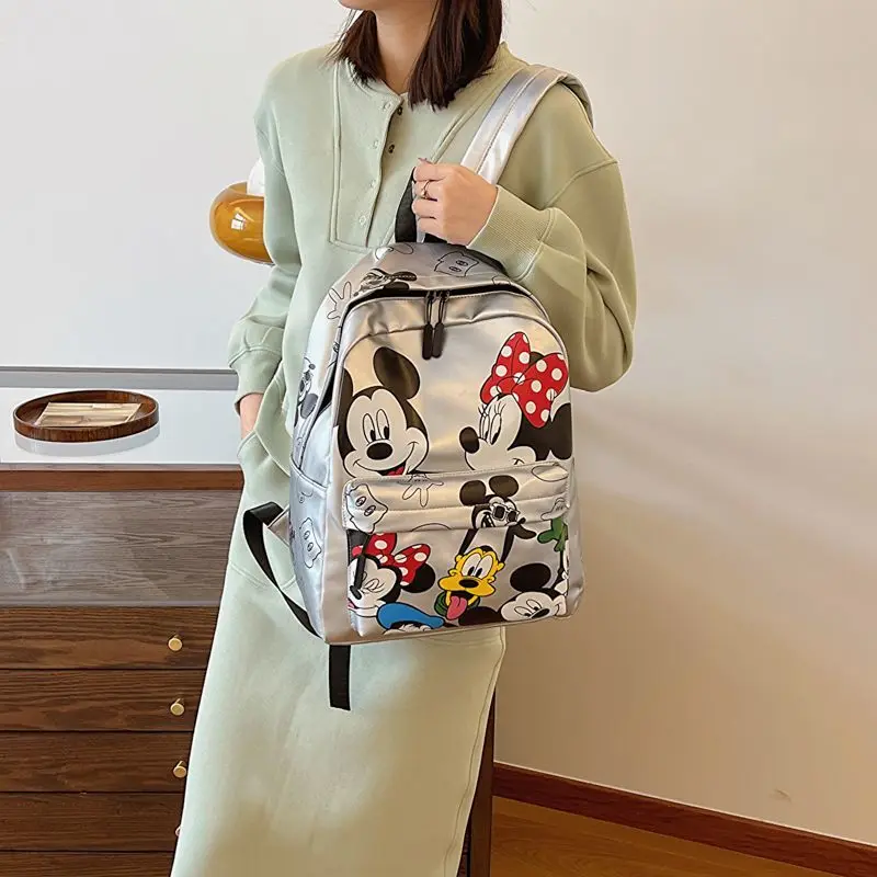 Disney cute cartoon Mickey backpack girl new large capacity fashion travel backpack student class schoolbag