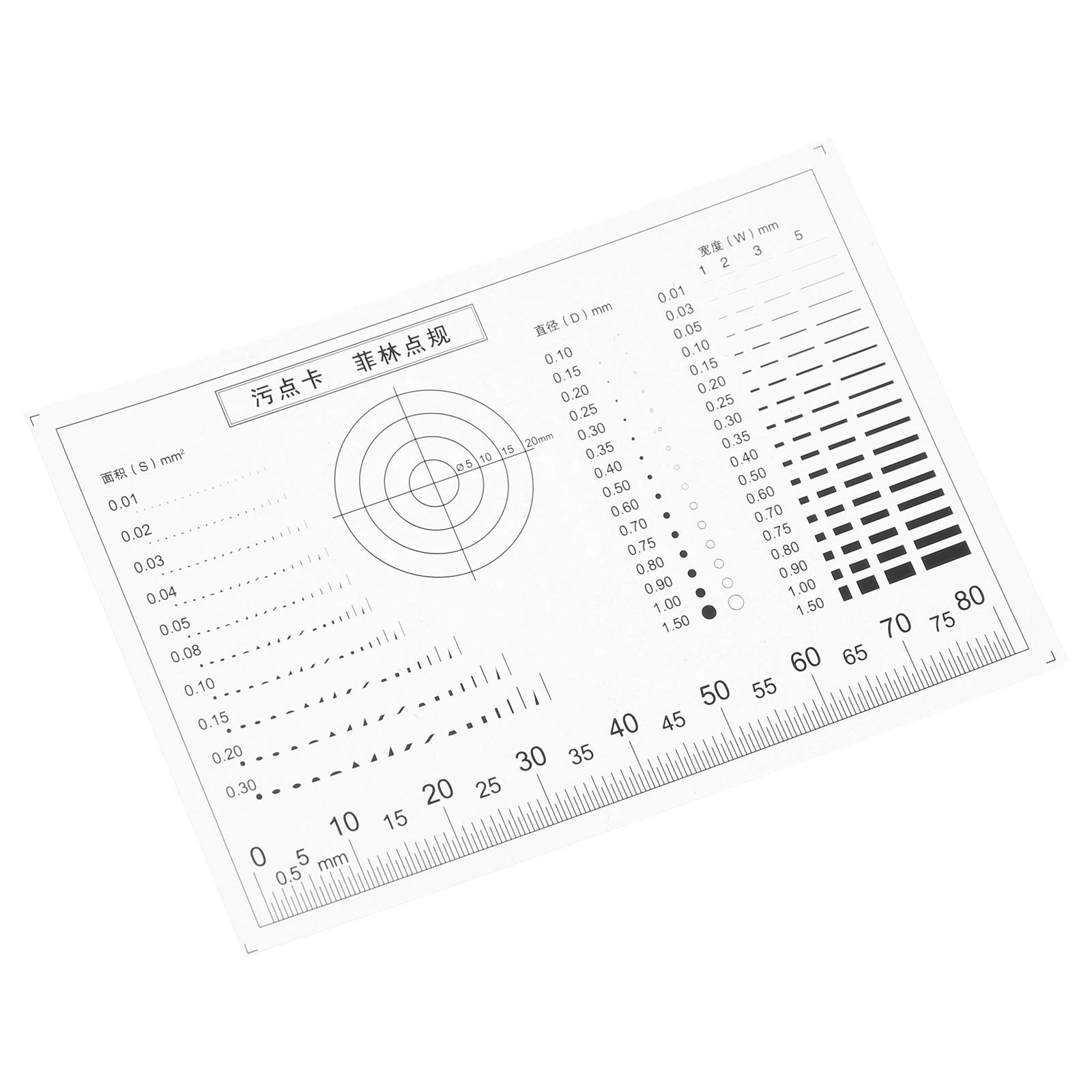 

Precision Card Size Gauge Clear Film Ruler for Accurate Crack Spot Flaw Detection Sports Card Grading Woodworking Concrete