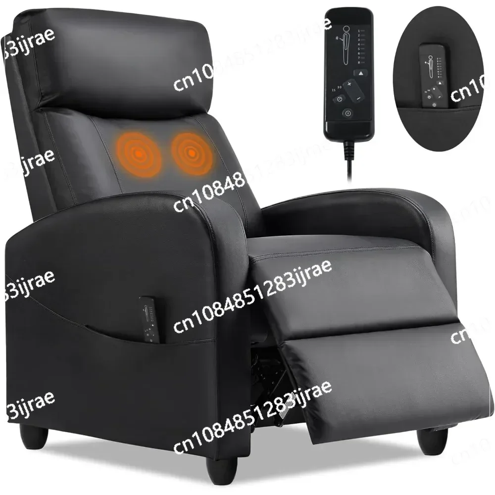 

Adults Massage Living Room Adjustable Modern Chair Home Theater Single Sofa Recliner PU Leather Padded Seat Backrest