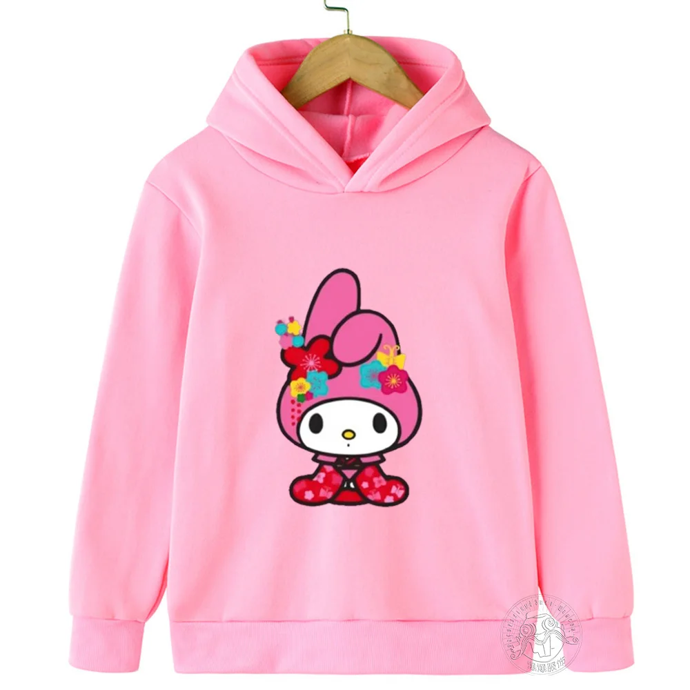 Fall 2024 Children's Sanrio Melody Clothing girls sweatshirt hoodie top tracksuit hooded graffiti cartoon print cute style