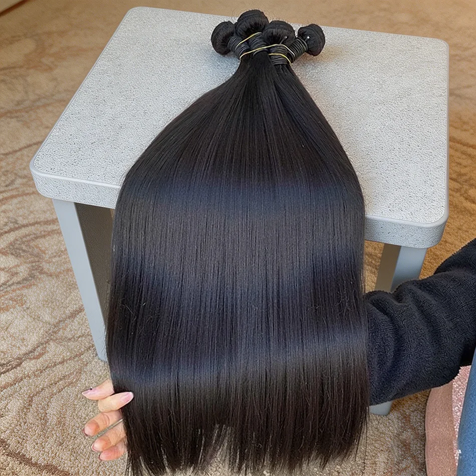 

40 Inch Straight Bundles Natural Black Virgin Hair Weave 1 3 5 Bundles Deal Raw Brazilian Straight Hair Extensions for Women