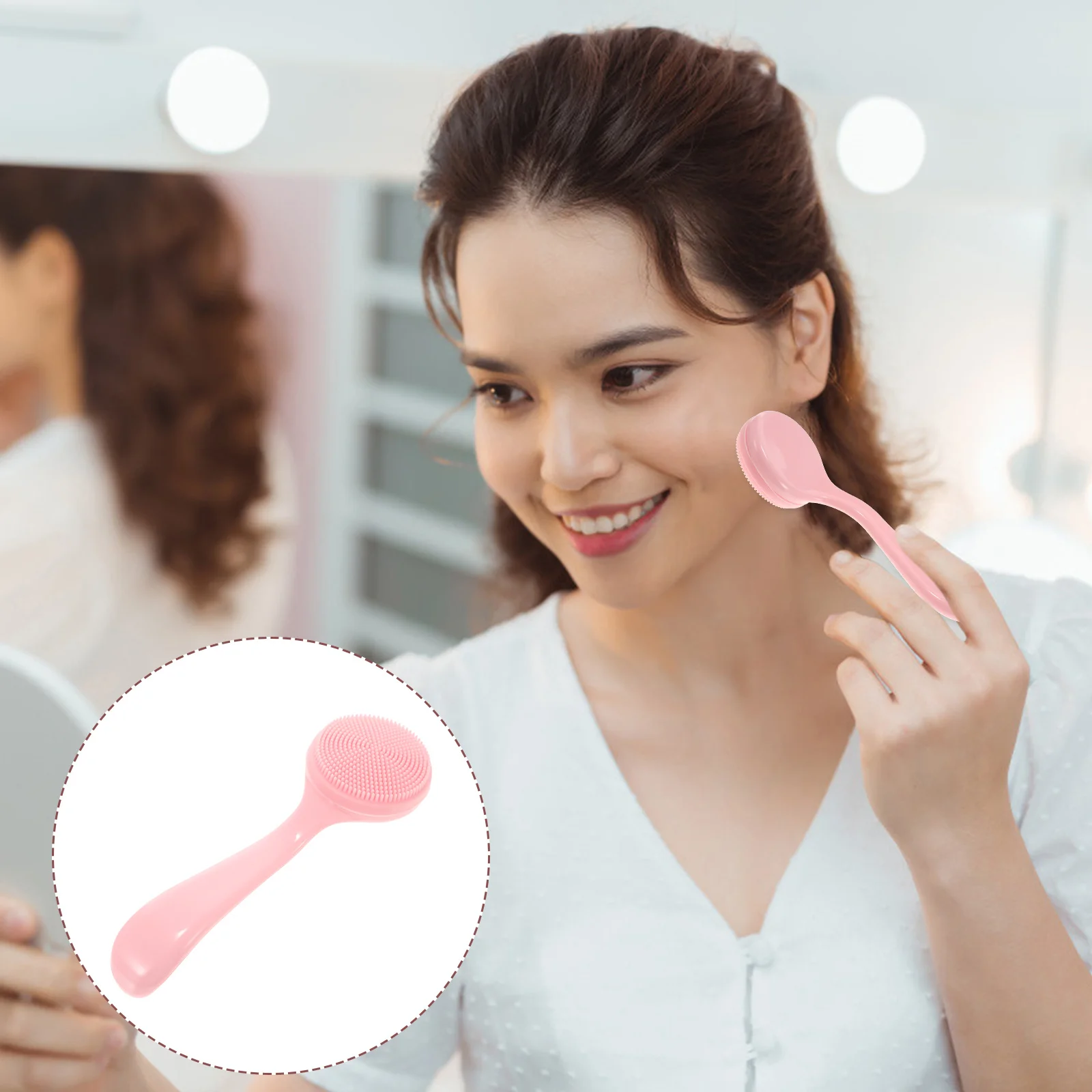 3 stuks draagbare siliconen gezichtsborstel gezichtsreinigingshulpmiddel voor vrouwen diepe mee-eter verwijderen peeling gezicht scrubber