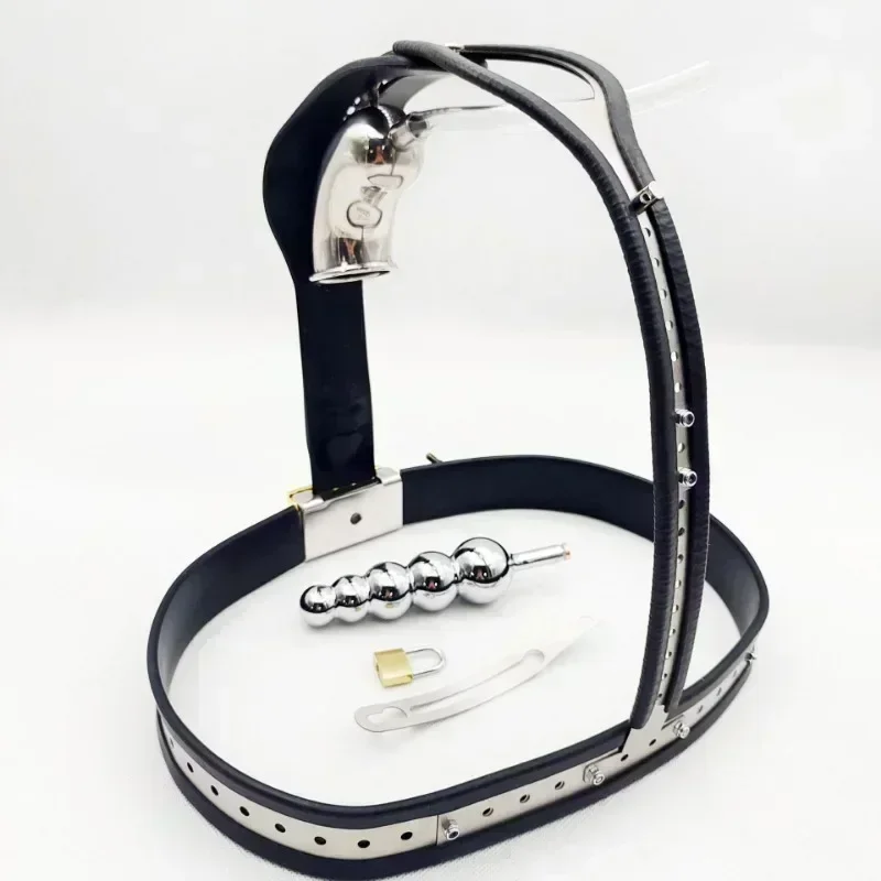 618New Metal Chastity Pants Male Chastity Belt with Anal Plug Chastity Lock Anti Cheating Abstinence Fetish Sex Toys Gay Men