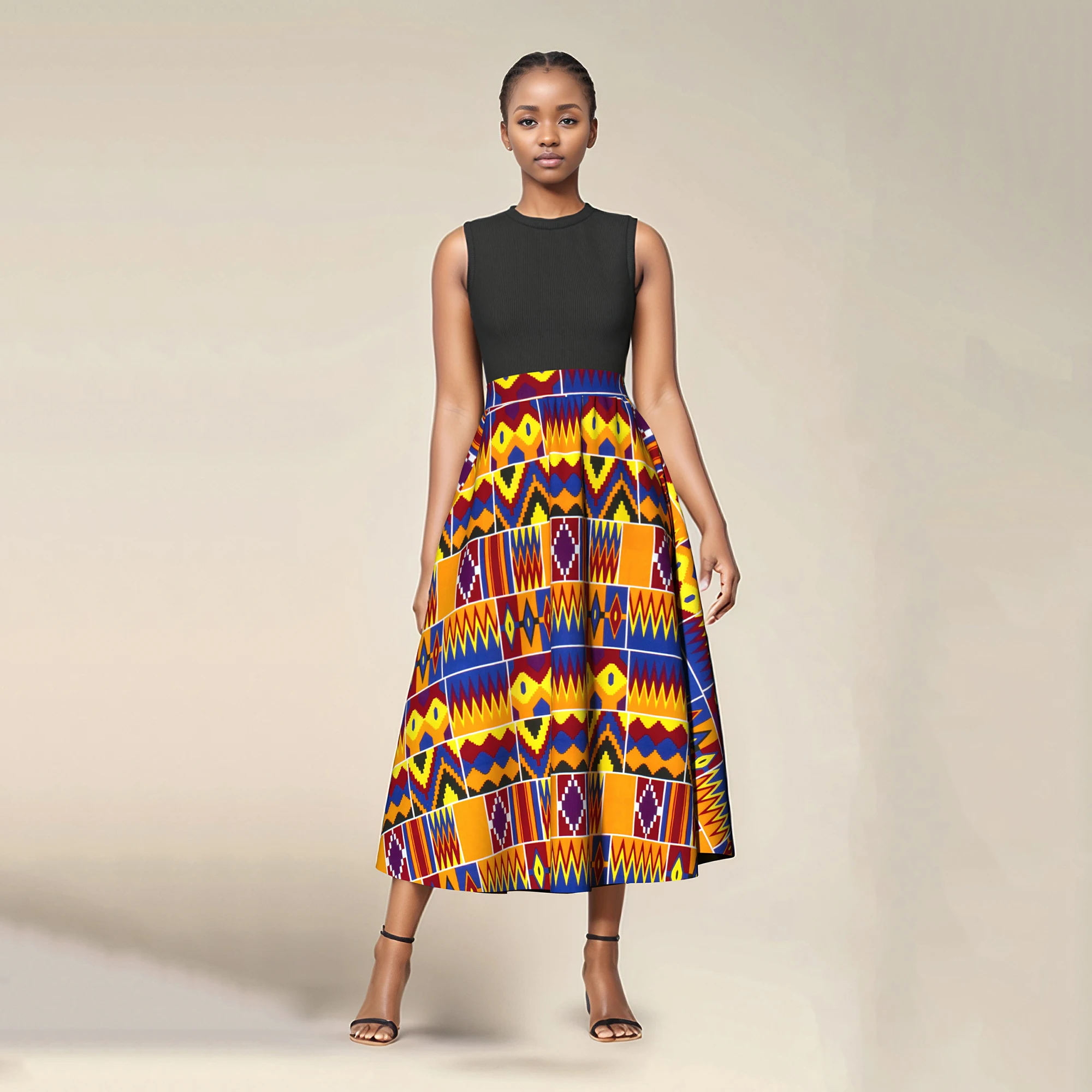 Weibliche Lange Maxi Rock für Frauen African Dashiki Drucken Hohe Taille Rock Damen Kausalen Traditionellen Ankara Rock WY820 – Detail 12
