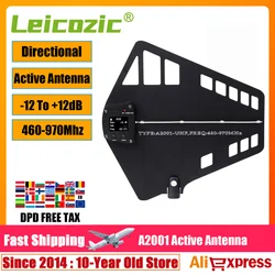 Leicozic Antenna Active Directional Power Antenna With Gain Switch(450-960 MHz) A2001 12V Input For UHF Wireless Microphone
