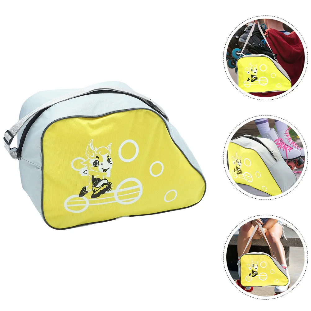 

2Pcs Durable Oxford Cloth Roller Skates Bag Multi-Functional Ice Skates Pouch Portable Skate Shoes Holder for Easy Carrying