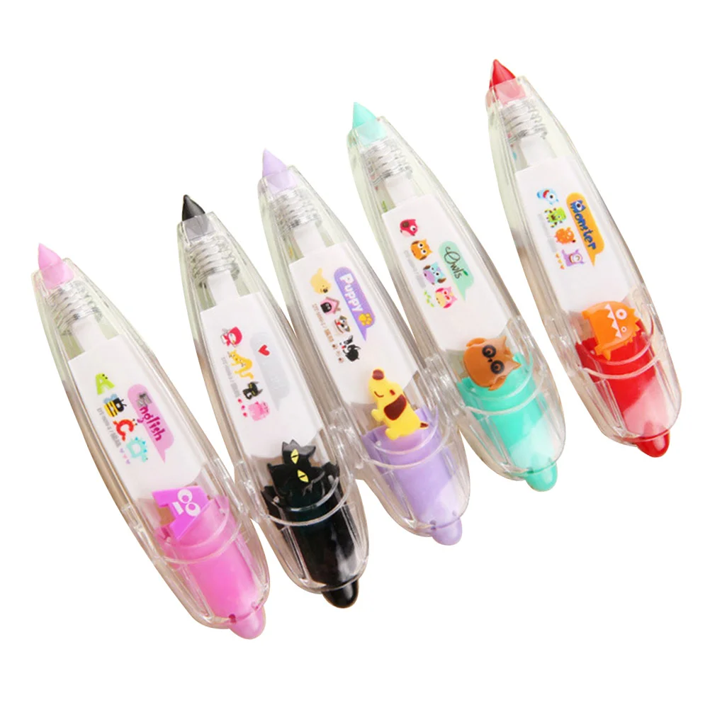 5 Pcs Decor Scrapbooking Decorative Tape Correction Pen Diary Printing Child DIY