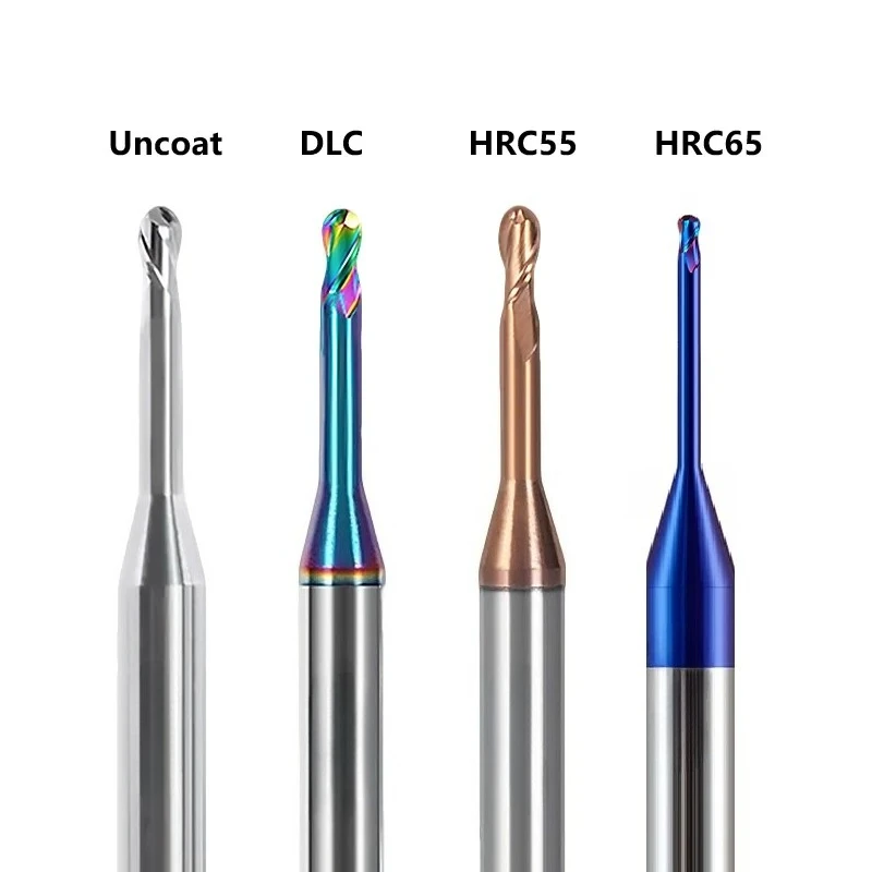 

HRC55 HRC65 DLC Long Neck Ball Nose End Mill Deep Hole Milling Cutter CNC Router Bit R0.15 R0.2 R0.3 R0.5 R1.0 R1.25 Endmills