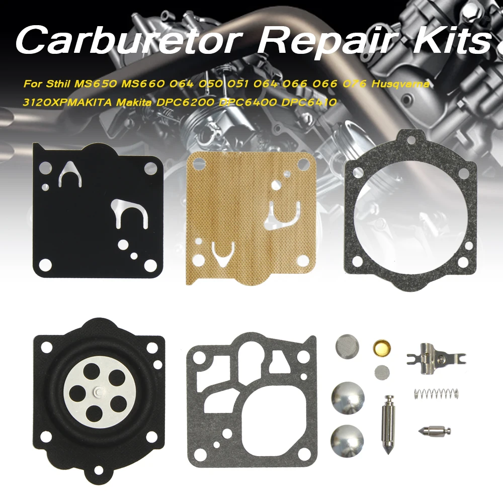 

For Sthil MS650 MS660 064 050 051 064 066 066 076 Husqvarna 3120XPMAKITA Makita DPC6200 DPC6400 DPC6410 Carburetor Repair Kits