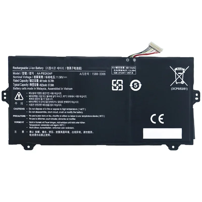 For Samsung AA-PBQN3AP Laptop Battery 11.58V 57WH High Capacity Battery High Quality Replacement Batteries