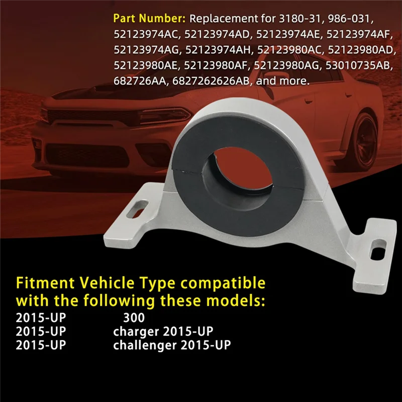 

52123980AD Car Center Bearing Support For Dodge Charger Challenger Chrysler 300 Hellcat 394 2015- 53010735AB 3180-31-A67F