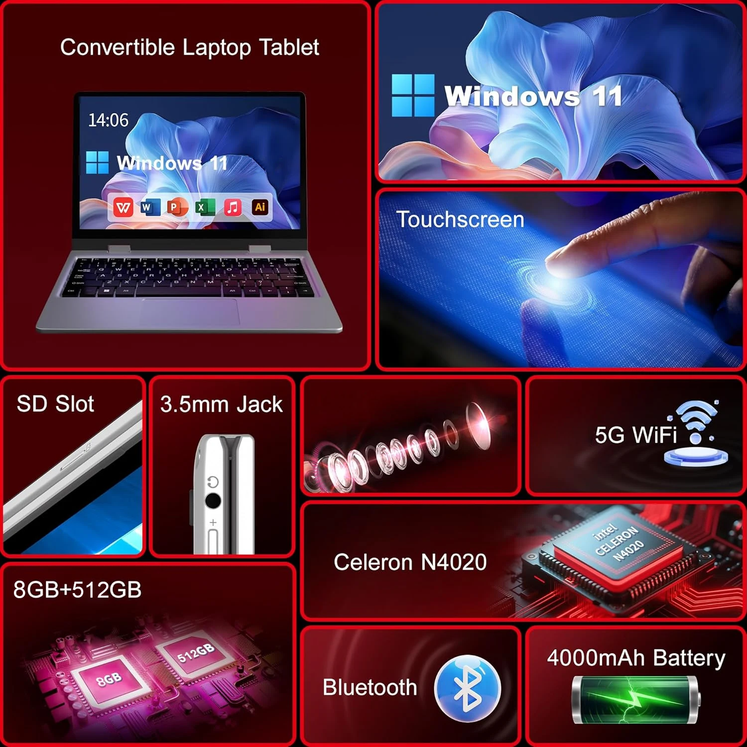 11.6' Portable 2 in 1 Mini Lap - Khadas Vim4 8Gb recension och pris